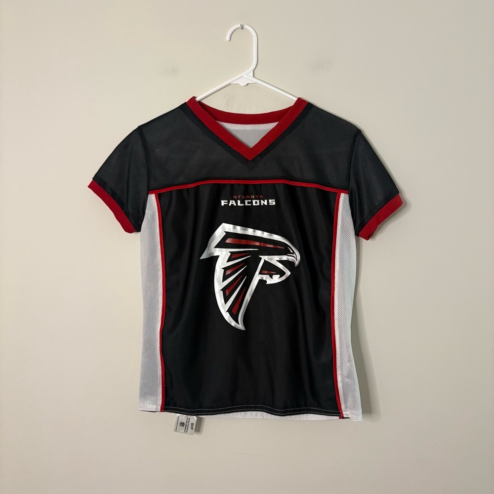 NFL Flag Youth Medium Boys Football Jersey Atlanta Falcons Black White Reverse